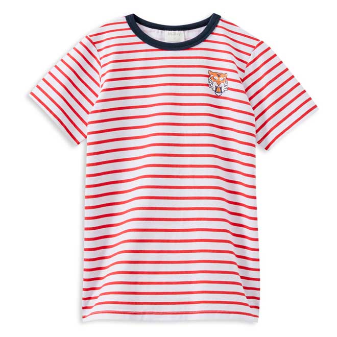 Milky Red Stripe Tiger Tee 2-7Y